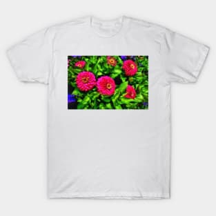 Red Zinnias T-Shirt